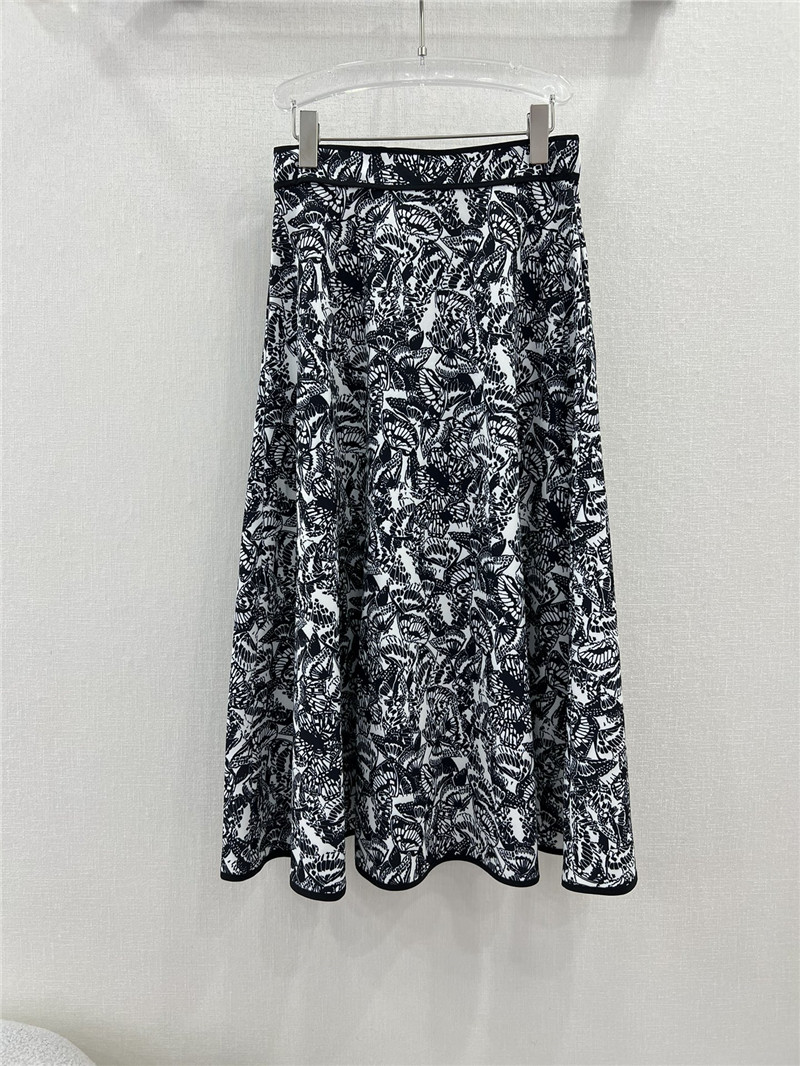D10r new full length ink print pattern long skirt