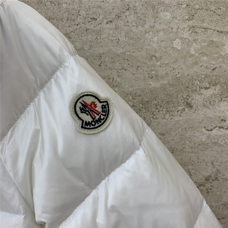 Moncler hooded belted fur collar waisted down jacket