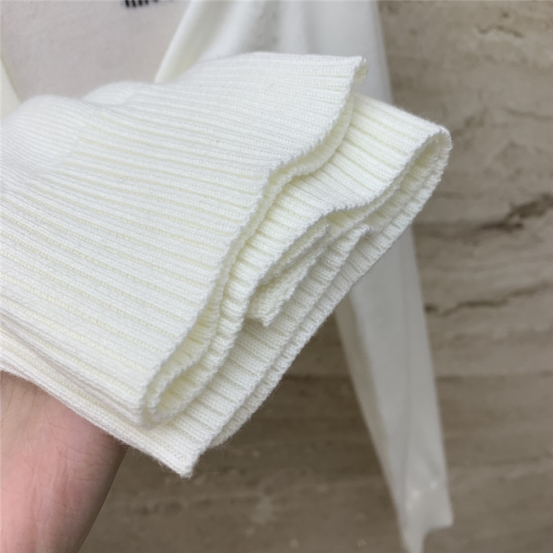 Miu Miu White Logo Knitted Cardigan
