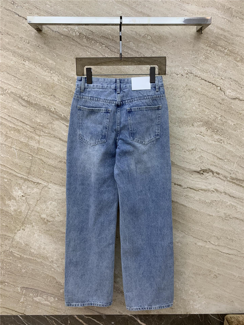 Ch**el towel embroidered logo jeans
