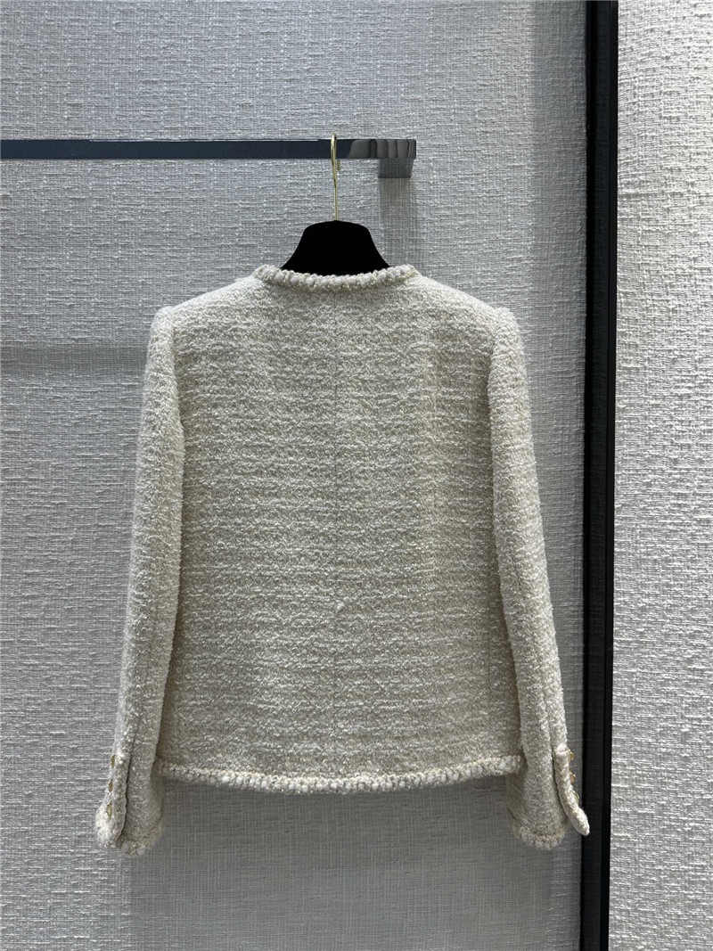Ch**el cream platinum soft tweed jacket