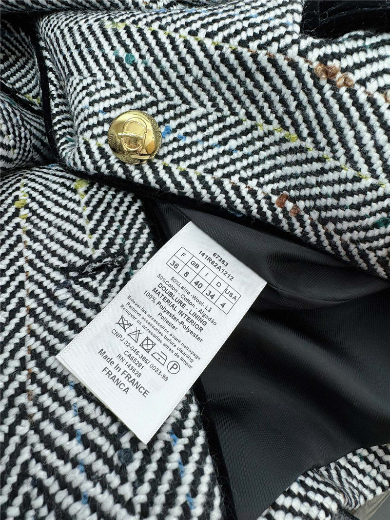 D10r cd belted tweed velvet patchwork blazer