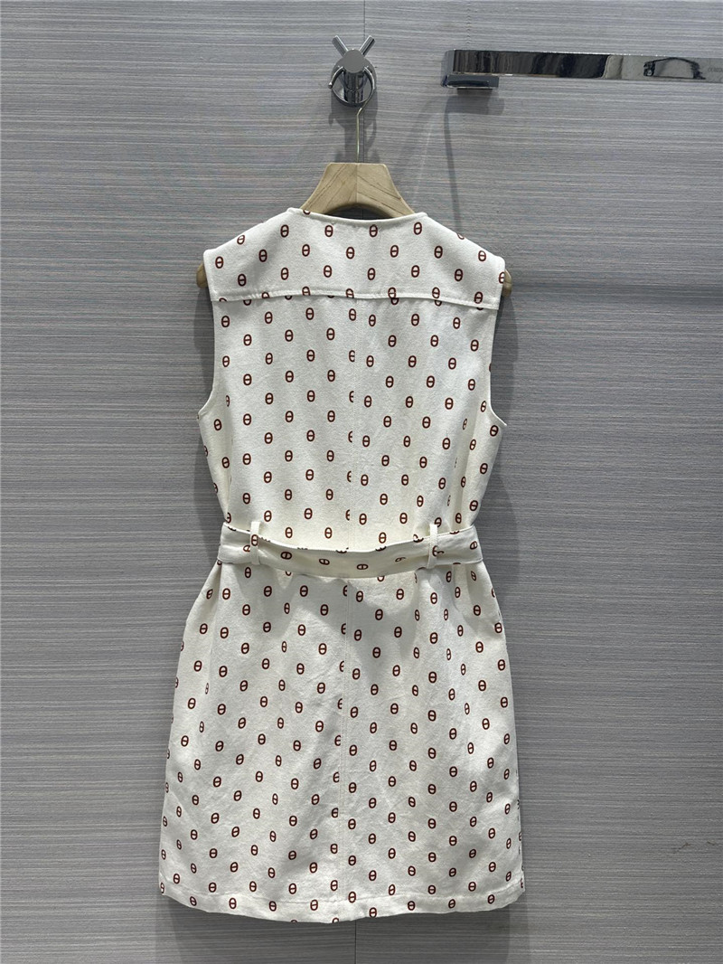 H**me5 new color pig nose logo denim vest dress
