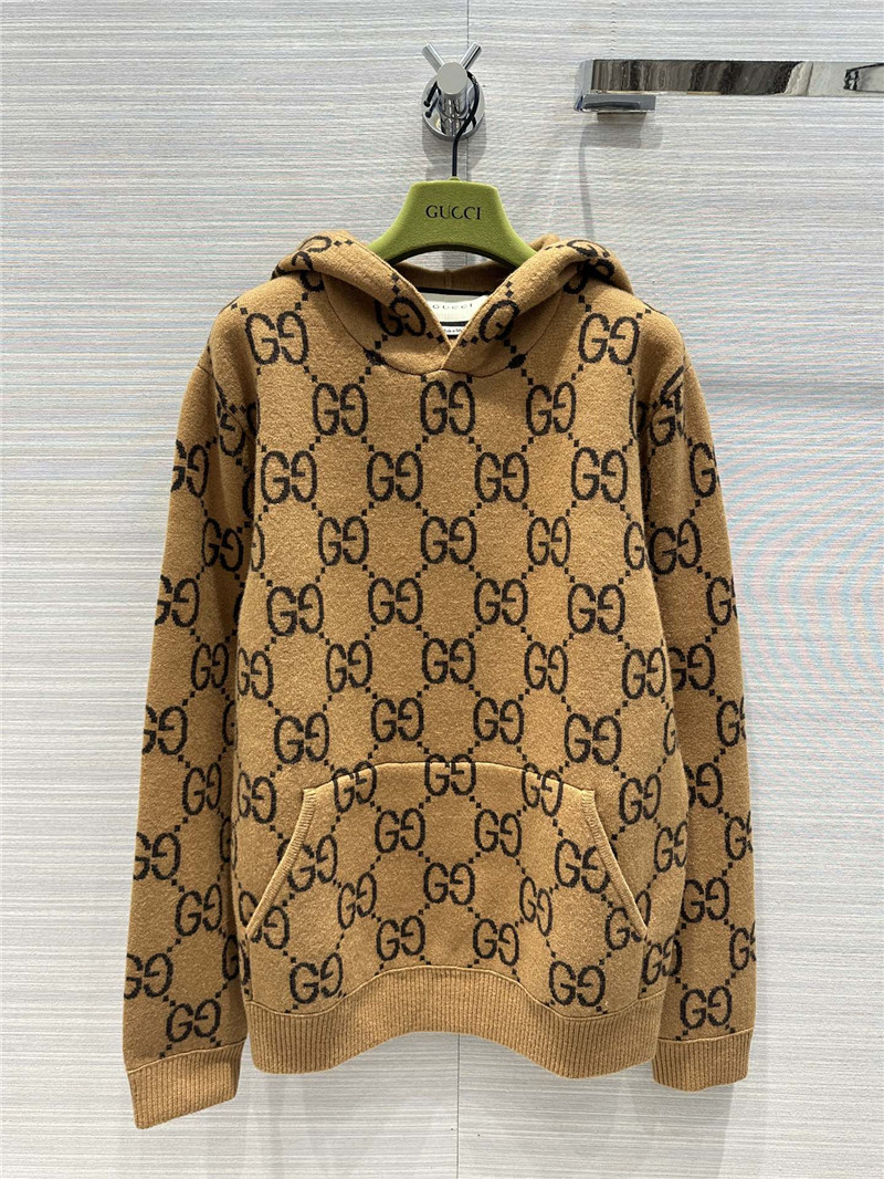 Gvc*1 monogram hooded sweater
