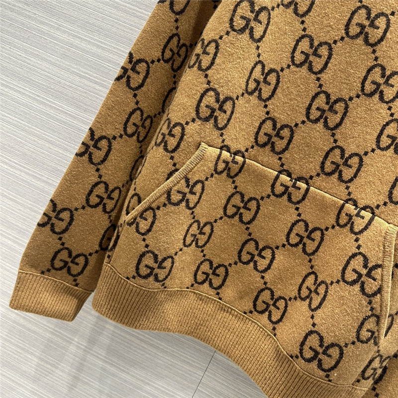 Gvc*1 monogram hooded sweater