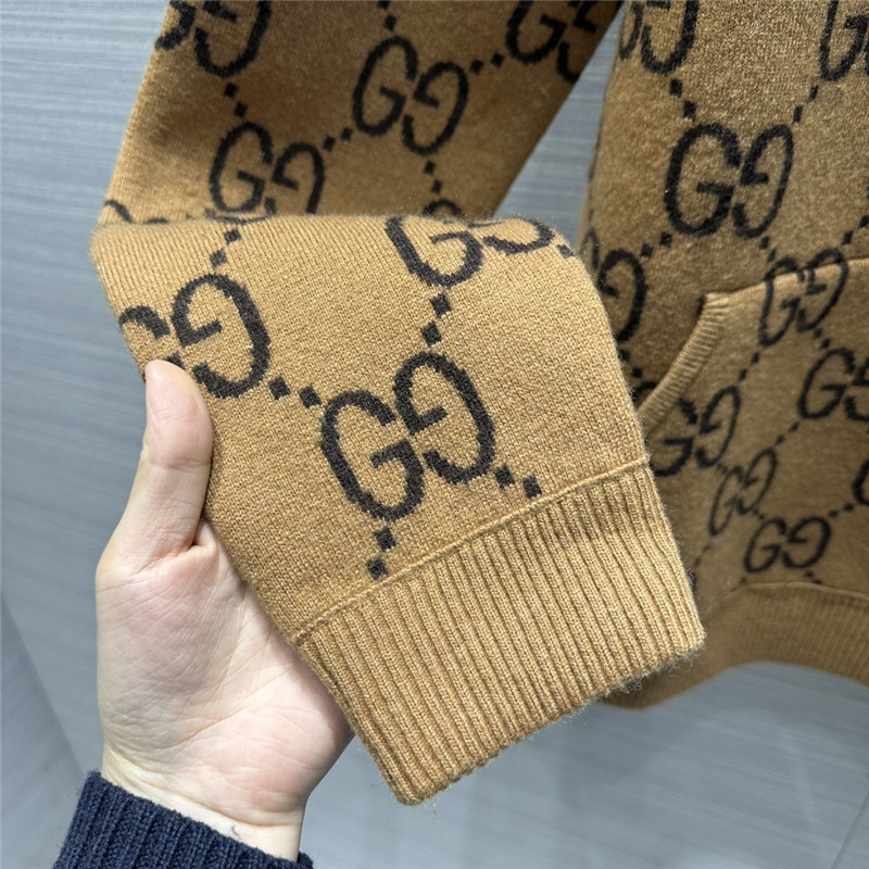 Gvc*1 monogram hooded sweater