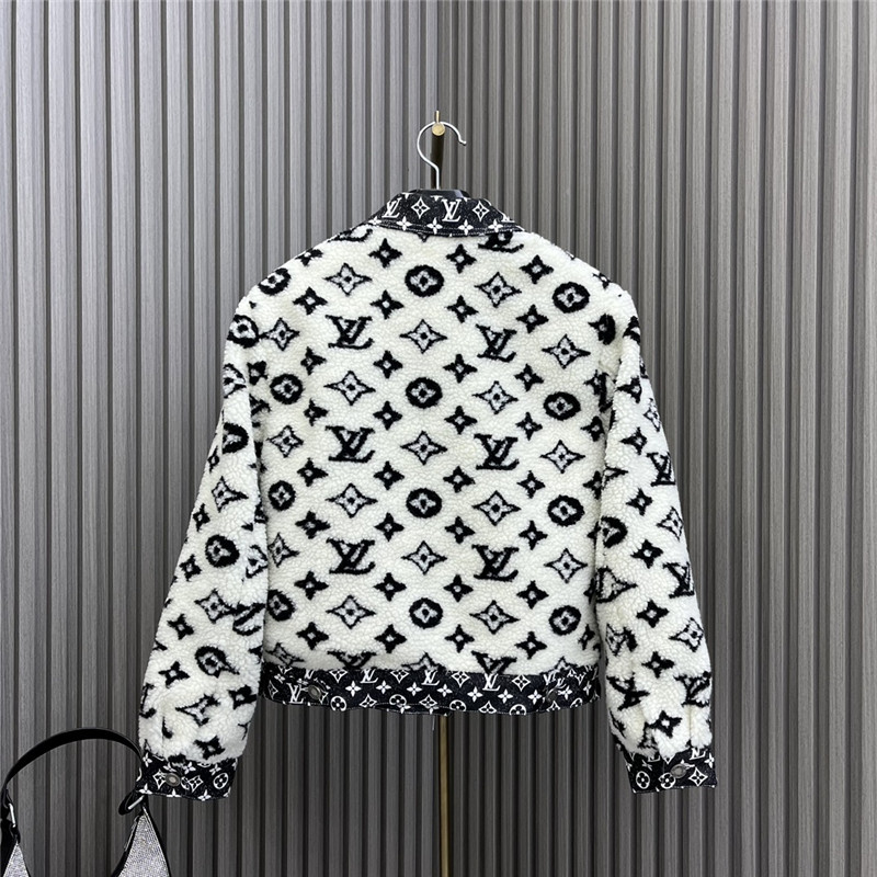l0vis Vvtt0n lv patchwork lambswool jacket