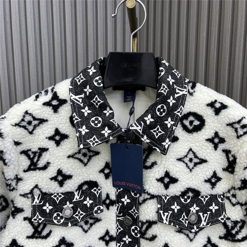 l0vis Vvtt0n lv patchwork lambswool jacket