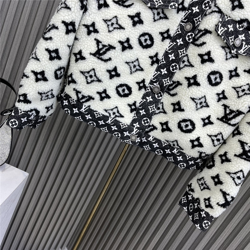 l0vis Vvtt0n lv patchwork lambswool jacket