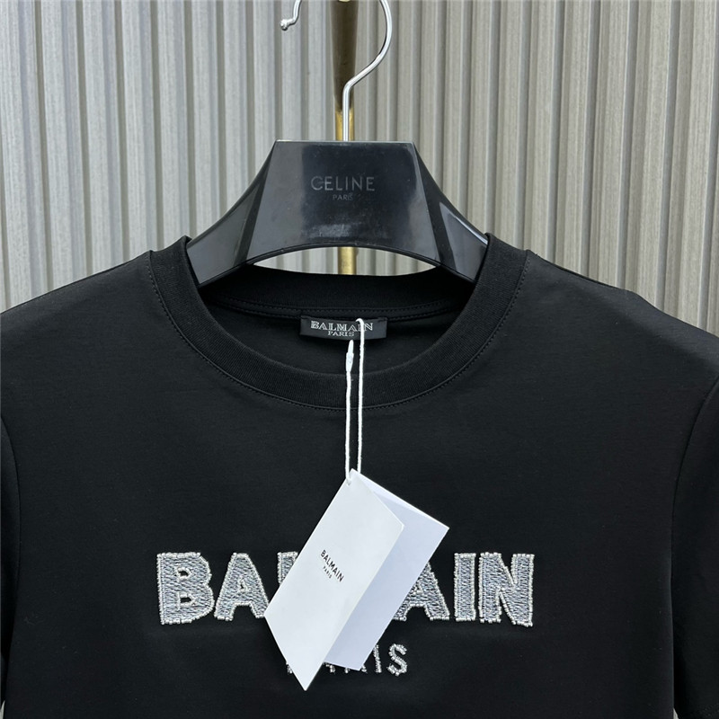Balmain embroidered beaded T-shirt