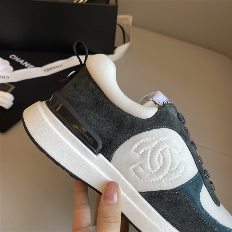 Ch**el sneakers women black white