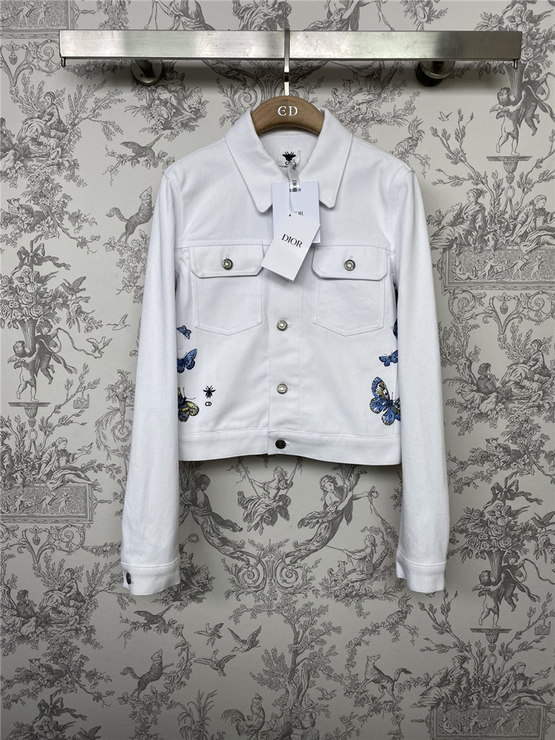 D10r new butterfly material denim jacket