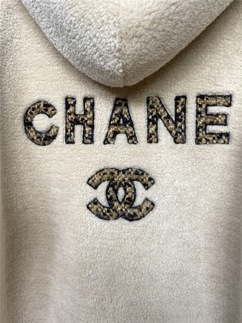 Ch**el new lamb wool hooded jacket