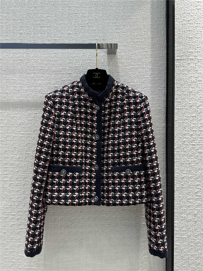 Ch**el stand collar short coat