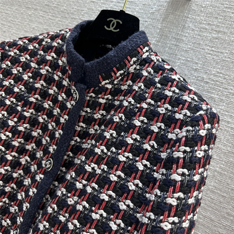 Ch**el stand collar short coat