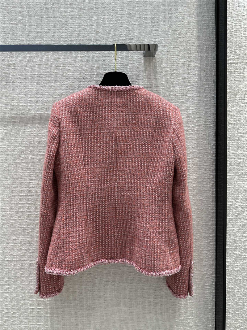 Ch**el palace style high-end pink knitted jacket