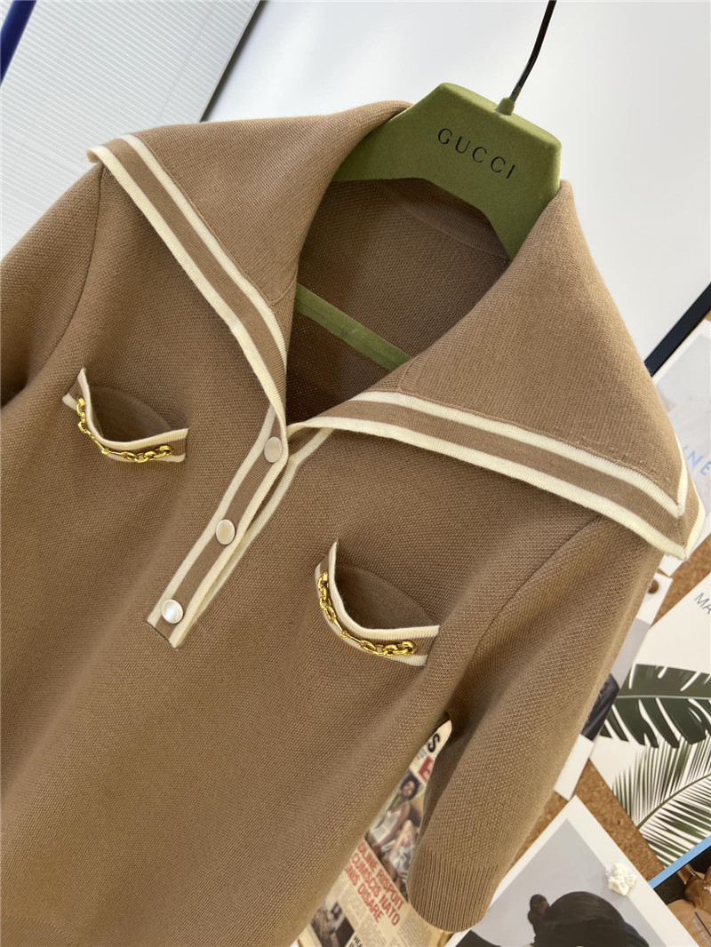 Gvc*1 horsebit shawl collar sweater