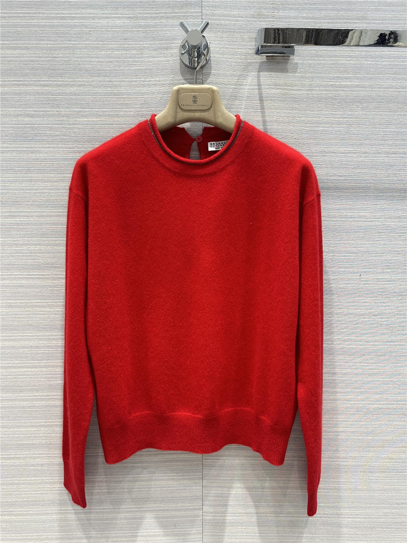 BC Knitted Cashmere Sweater in White