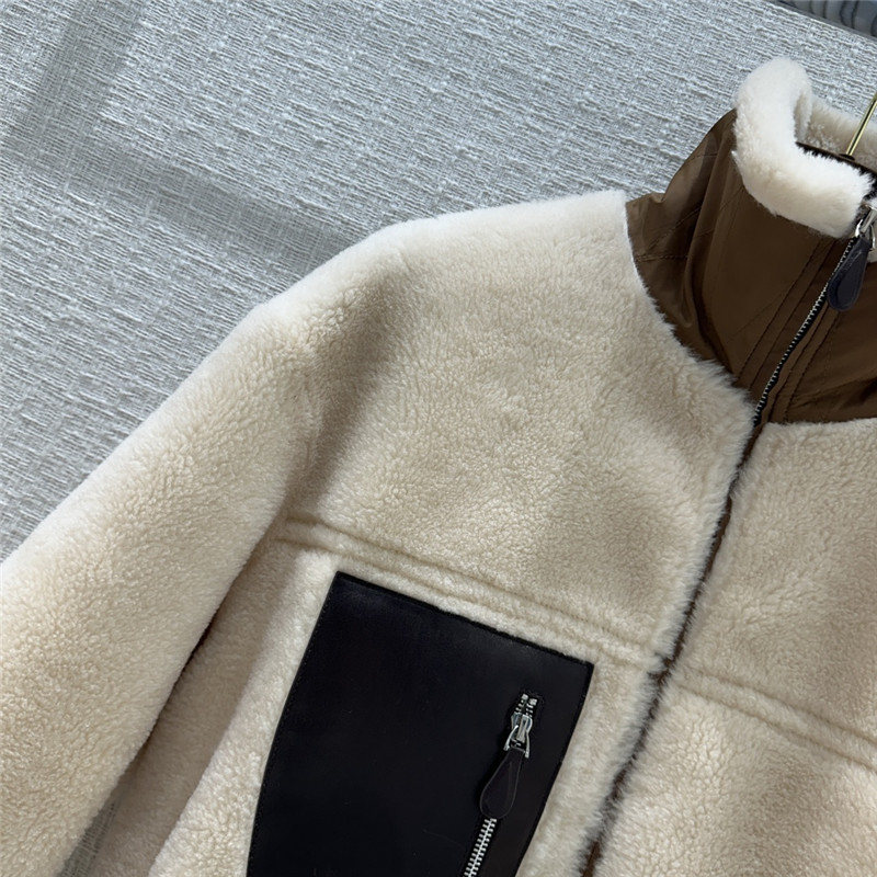 L0r0 P1ana wool grained leather jacket