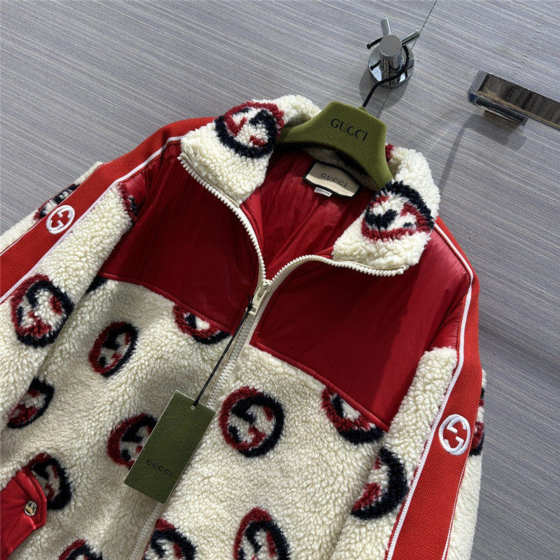 Gvc*1 sherpa zipped puffer jacket