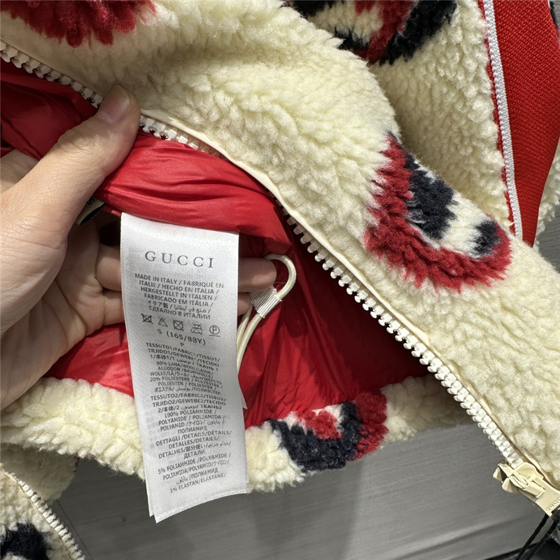 Gvc*1 sherpa zipped puffer jacket