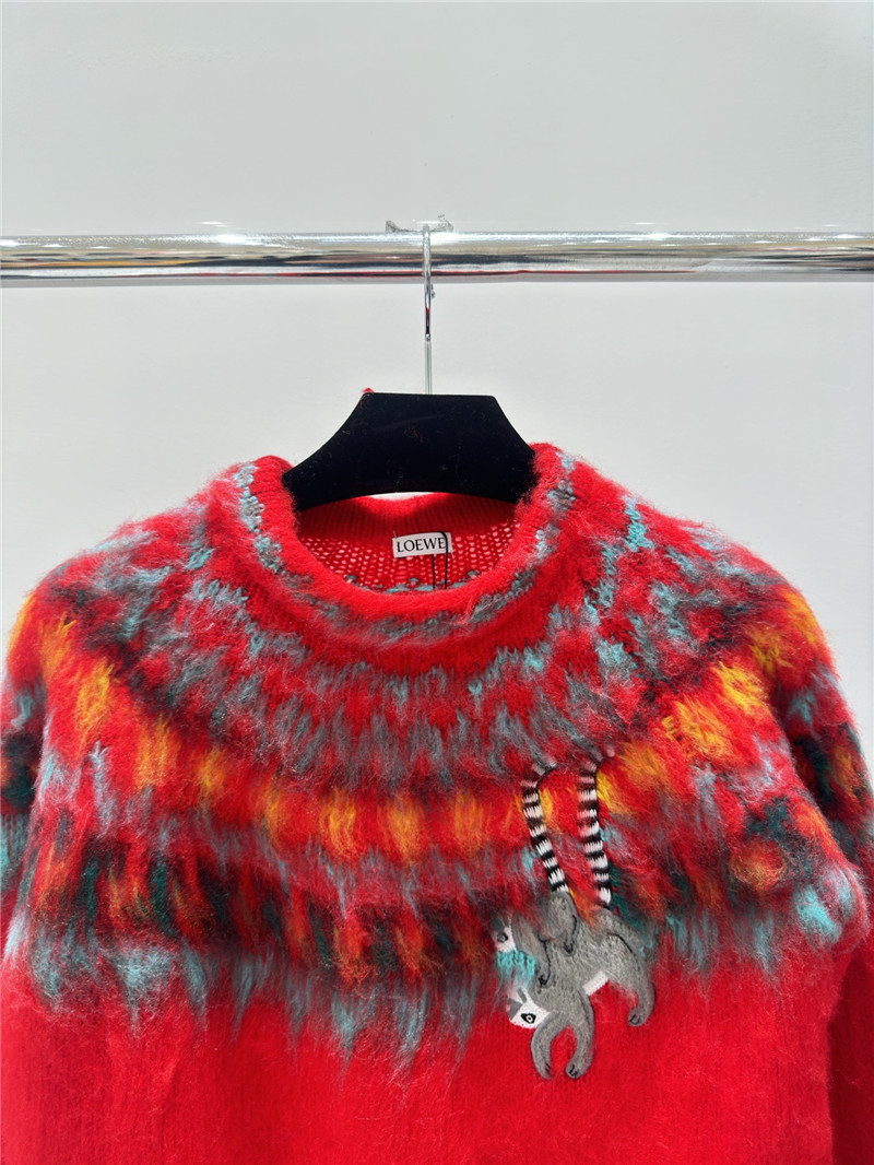 L0ew* embroidered mohair sweater