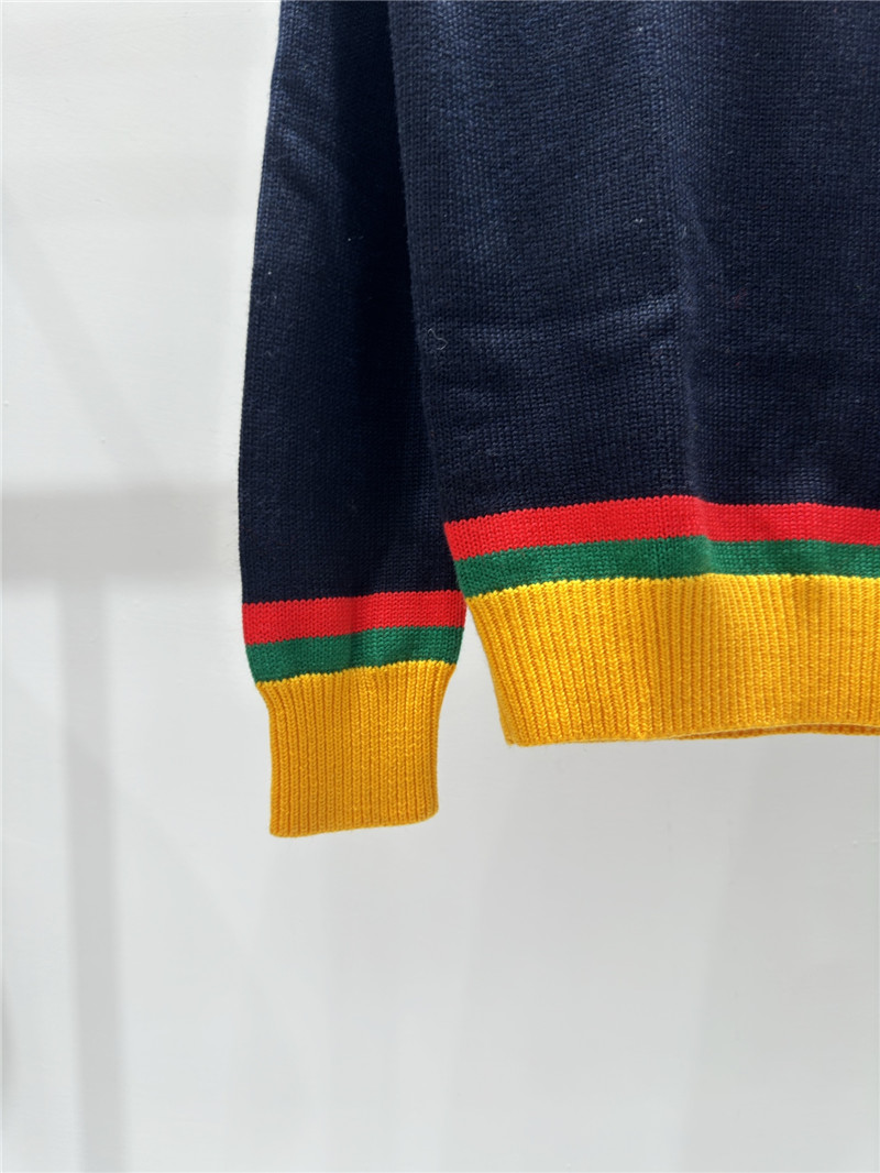 Gvc*1 logo knitted sweater in navy