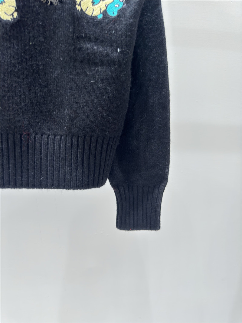 Gvc*1 logo embroidered knitted sweater in navy