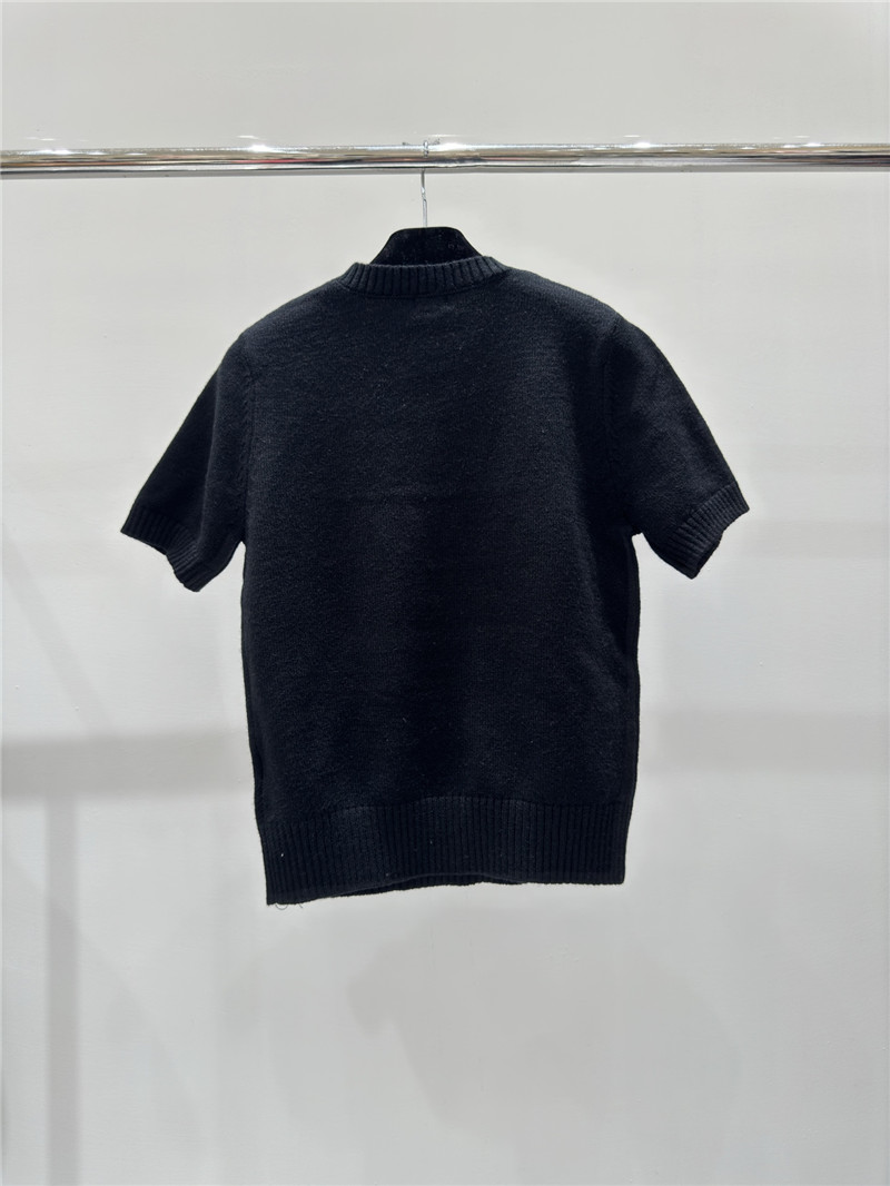 L0ew* logo knitted short sweater in navy