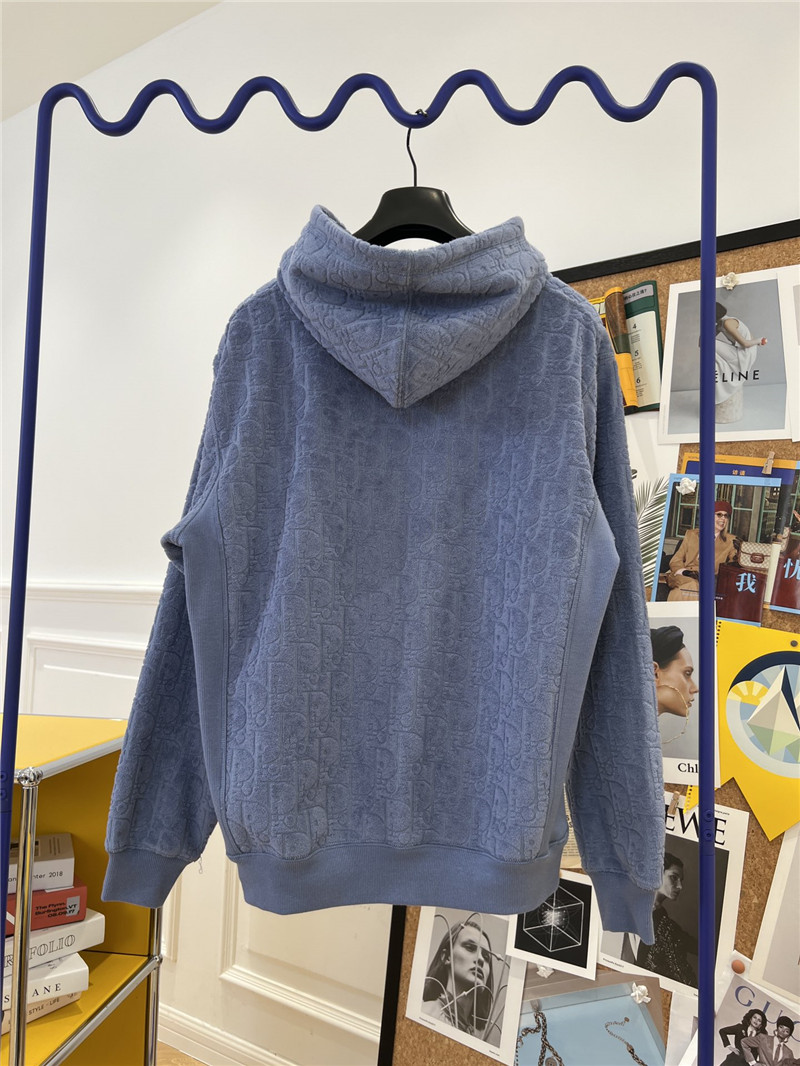 D10r terry jacquard hooded sweatshirt