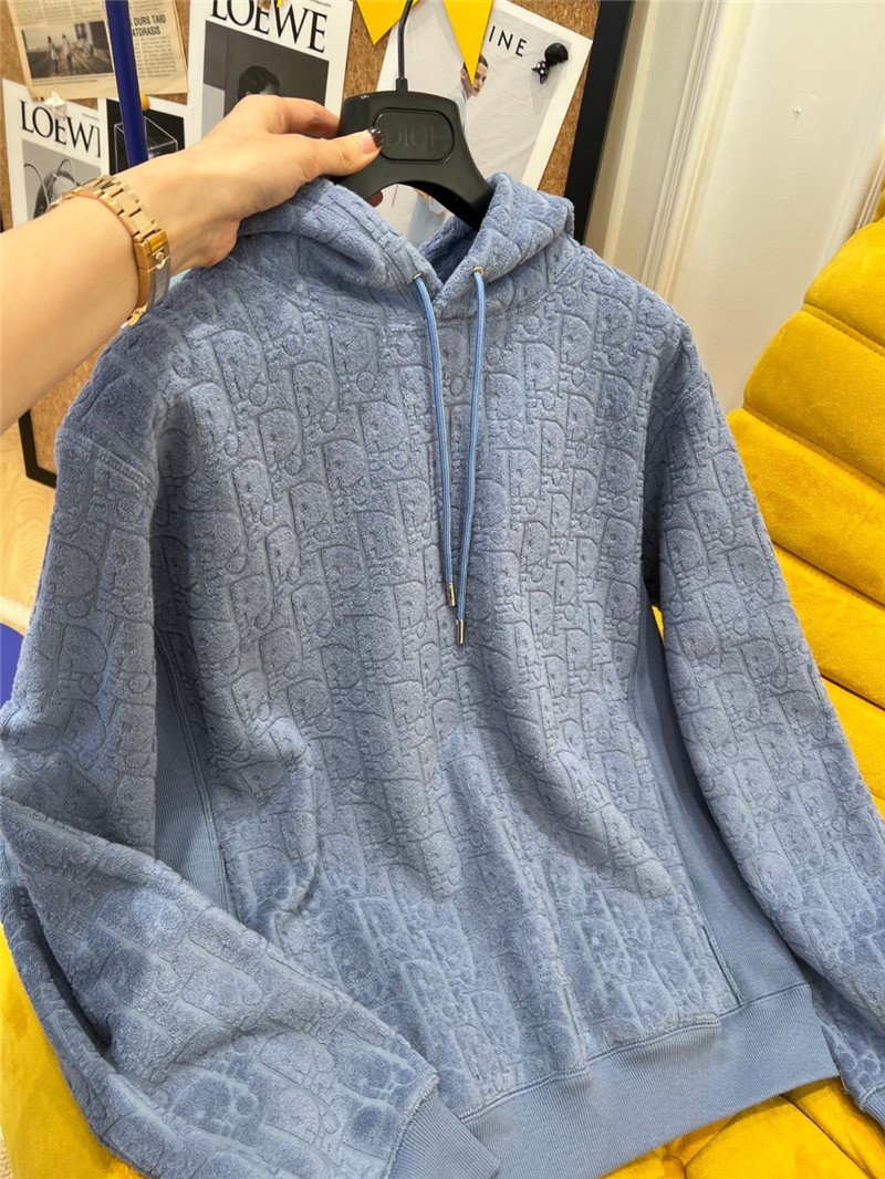 D10r terry jacquard hooded sweatshirt