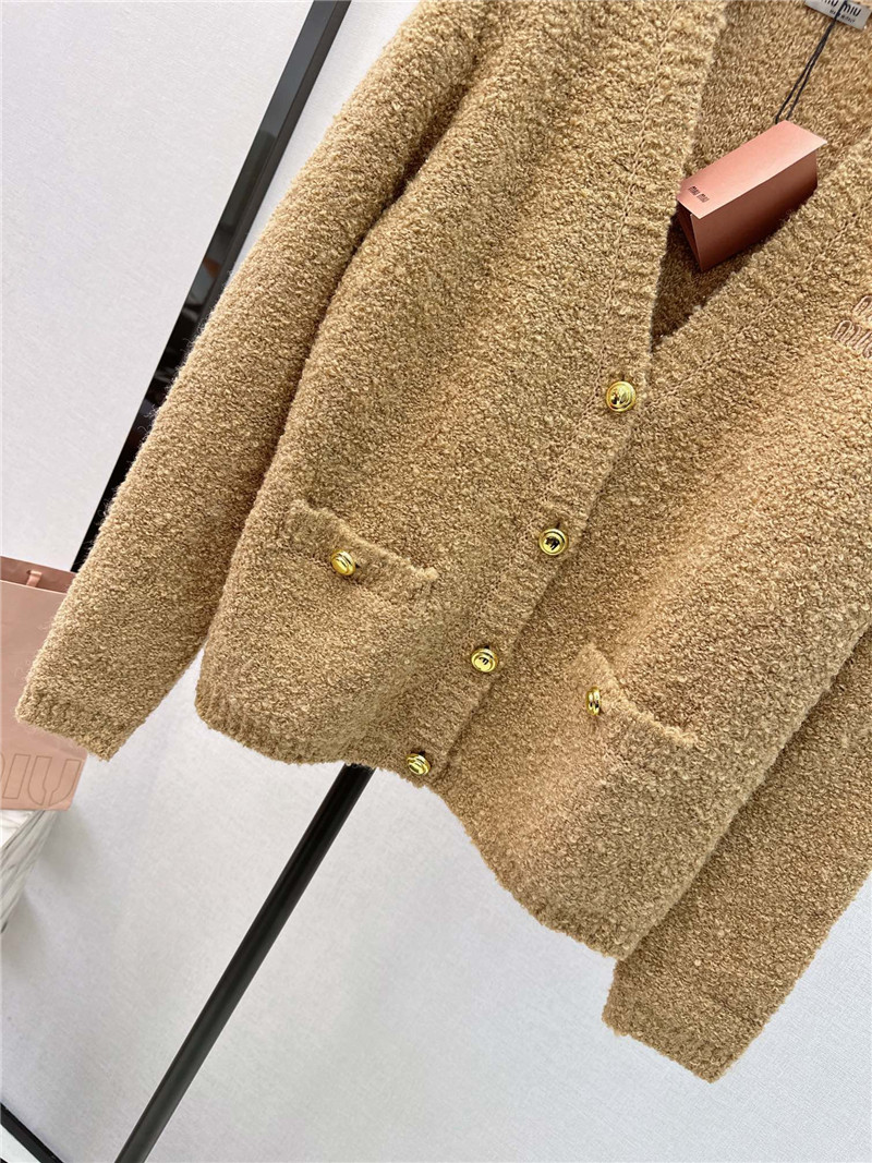 Miu Miu Grainy Knitted Cardigan
