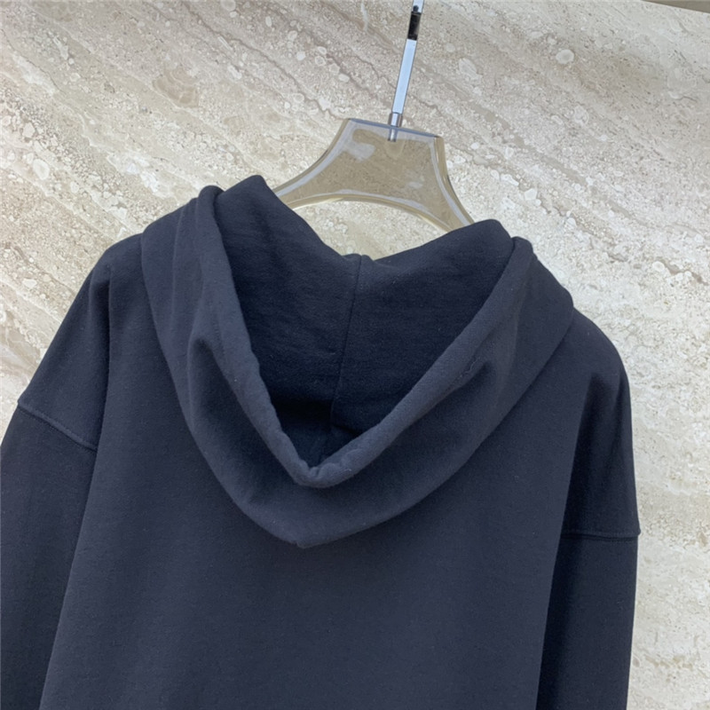 acne studios zipper drawstring hooded sweatshirt jacket