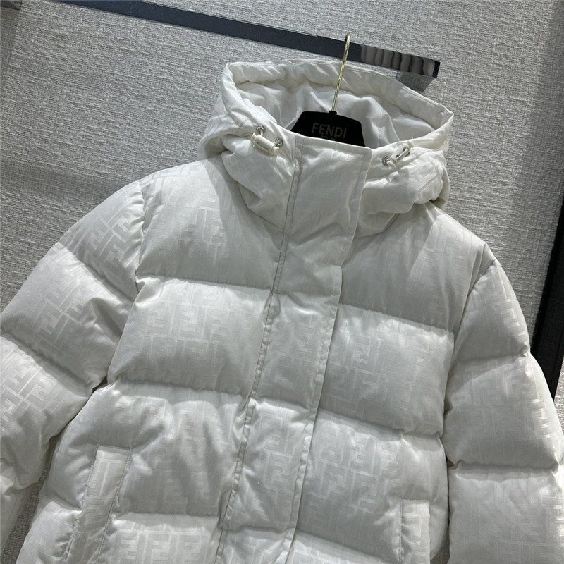 F**di new dark pattern hooded down jacket