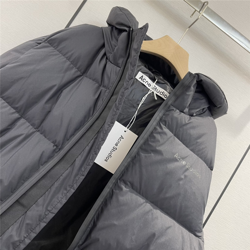 Acne Studios hooded drawstring waist down jacket