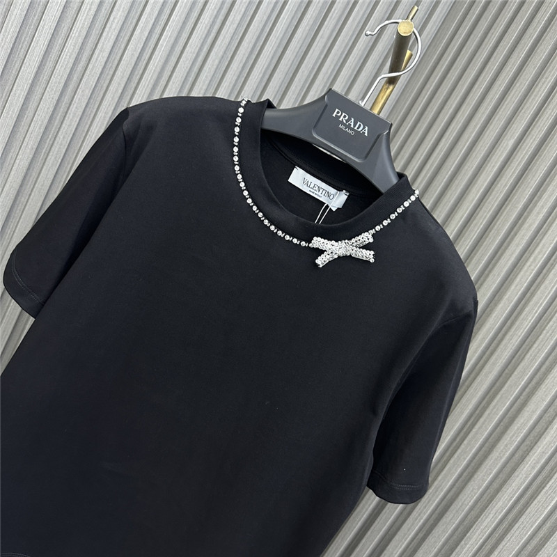 Va1e*ntin0 rhinestone bow t-shirt