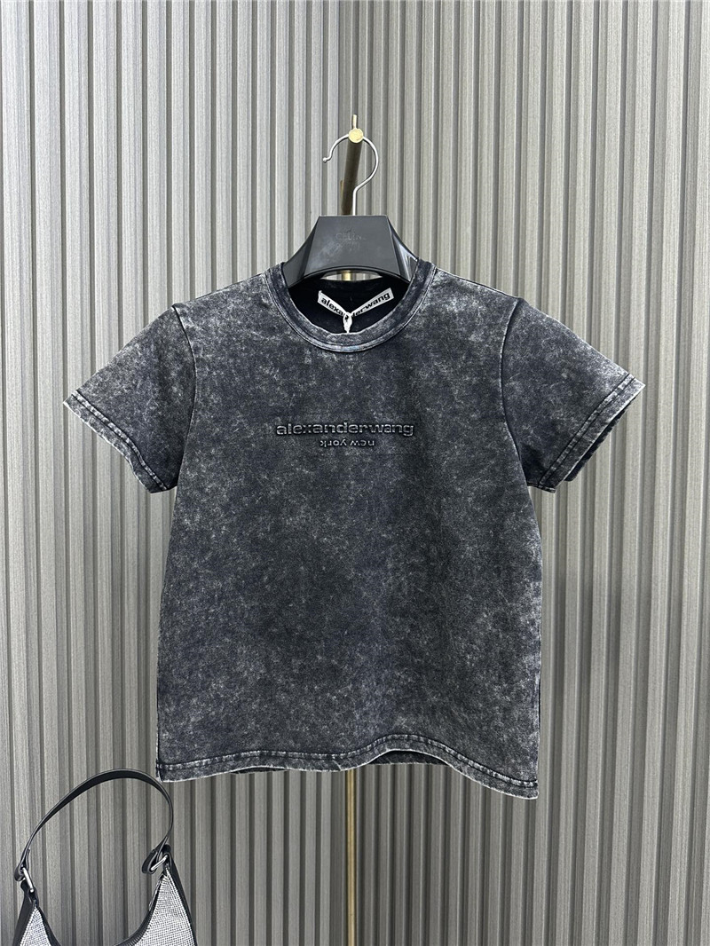 A1exa*der wang distressed t-shirt with embossed letters