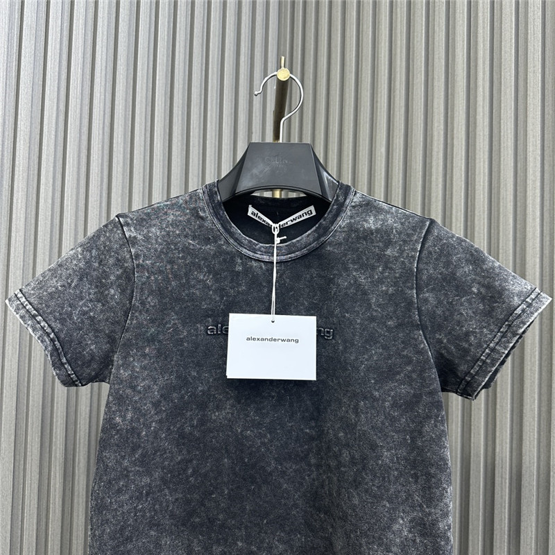 A1exa*der wang distressed t-shirt with embossed letters