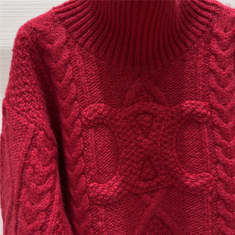 Ce1i*e logo wool turtleneck sweater