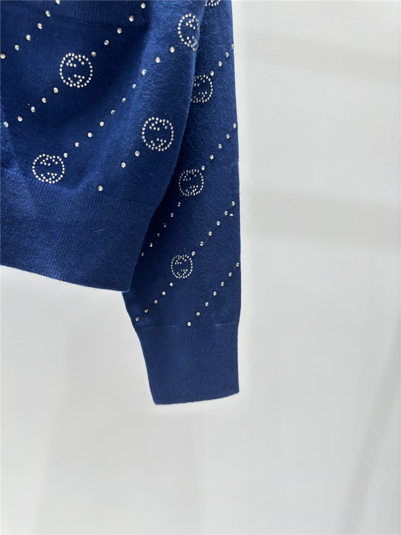 gvc*1 hot D1am0nd logo knitted cardigan blue