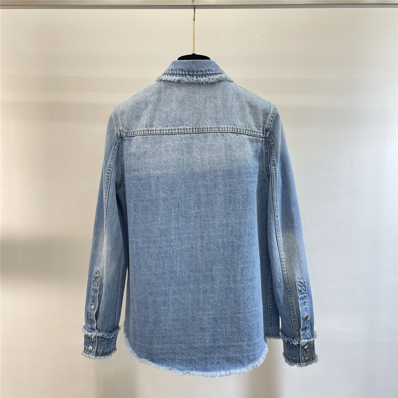 Chloé raw edge denim shirt