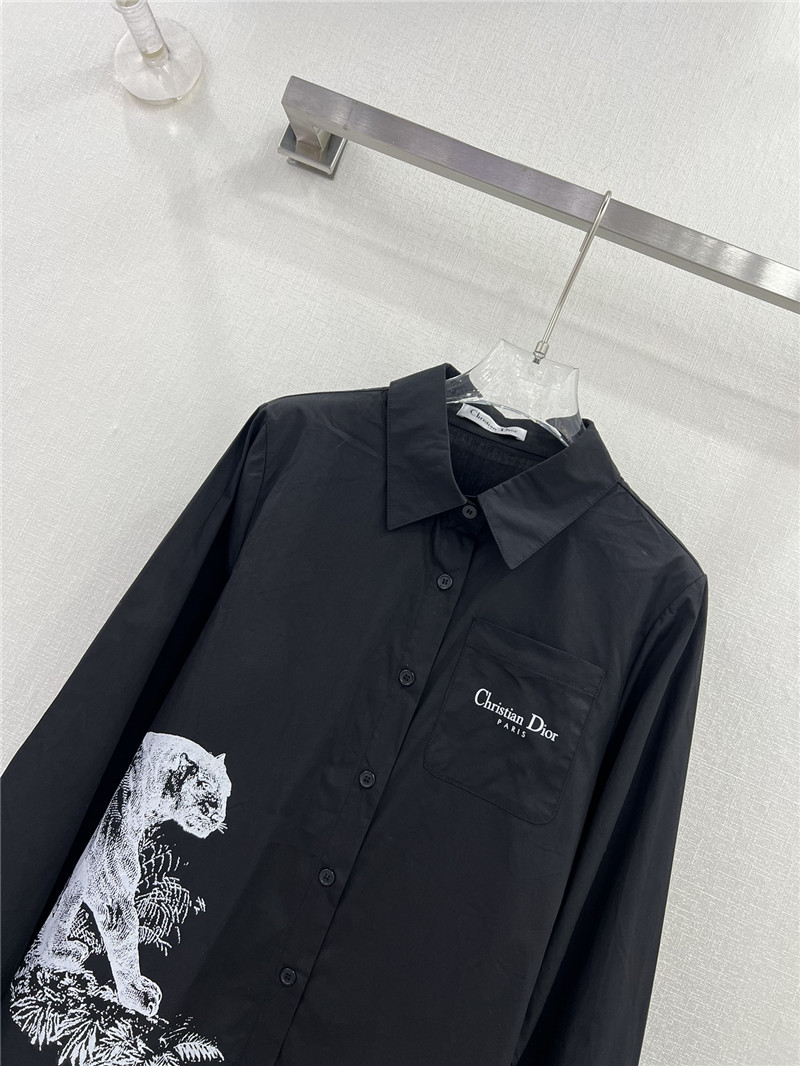 D10r digital print tiger pattern shirt