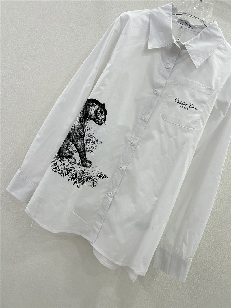 D10r digital print tiger pattern shirt