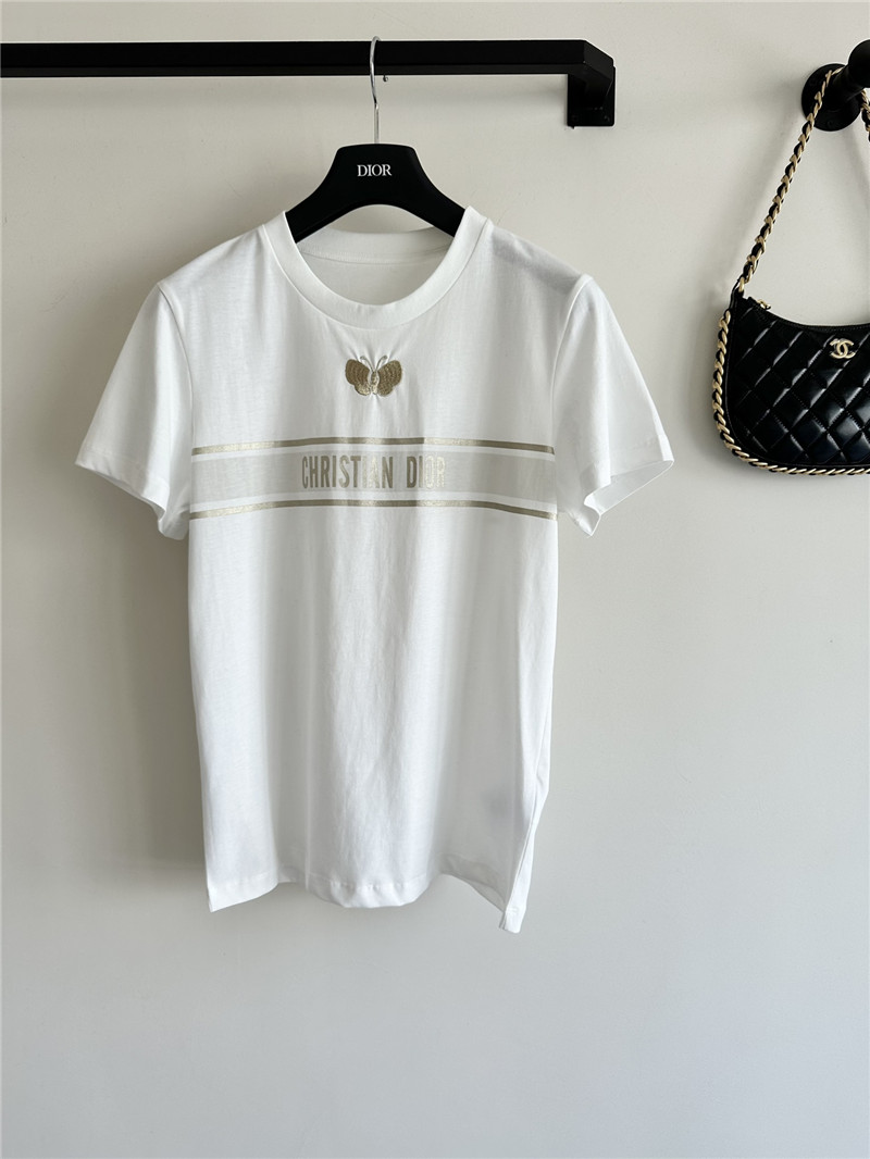 D10r embroidered butterfly t-shirt