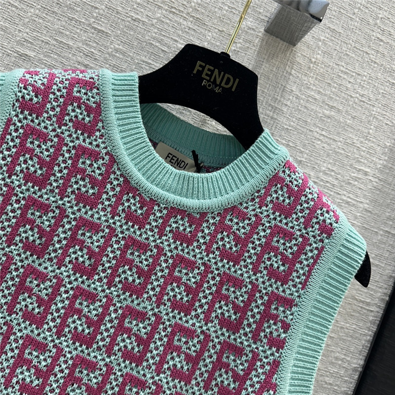 F**di ff jacquard presbyopic knit vest