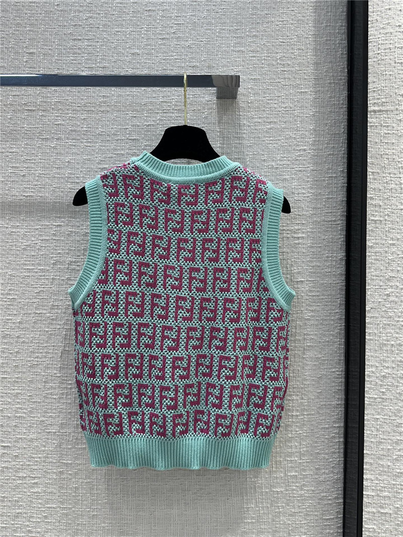 F**di ff jacquard presbyopic knit vest