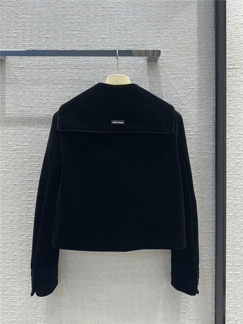 M1um1u new navy collar velvet suit