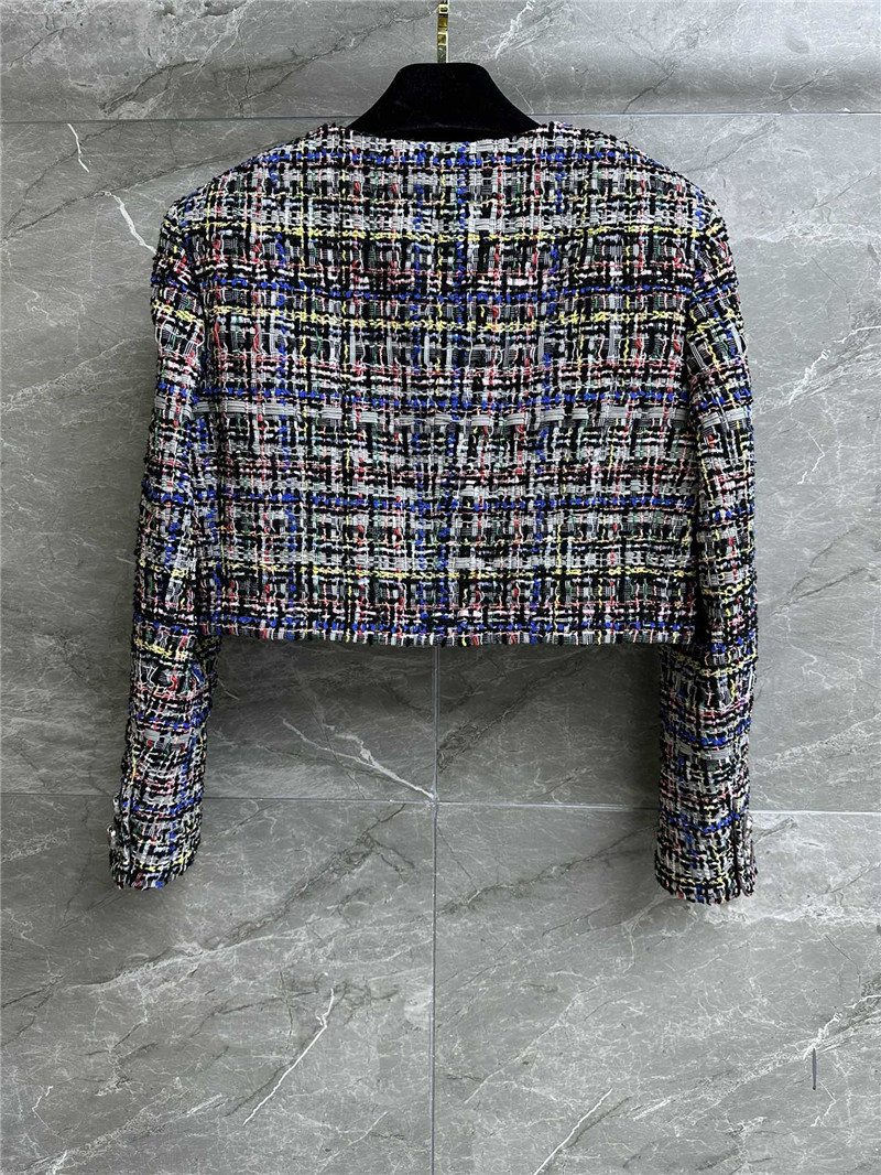 Ch**el colorful tweed short coat
