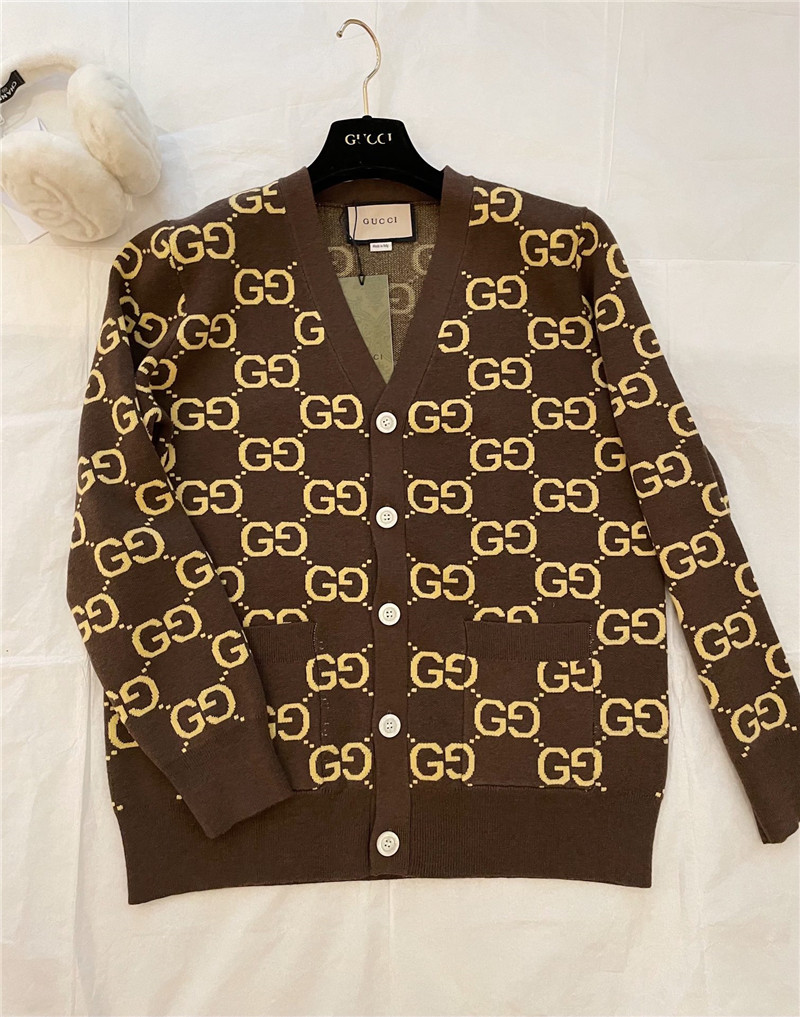 Gvc*1 monogram gg jacquard cardigan