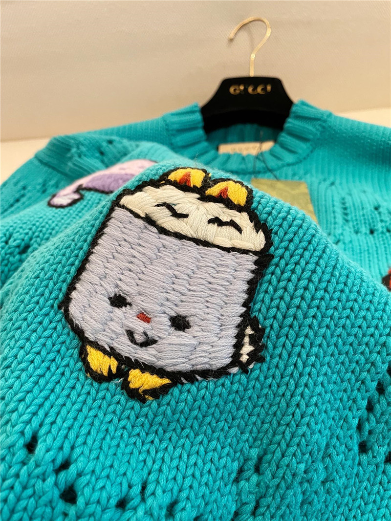 Gvc*1 animal knitted cotton sweater